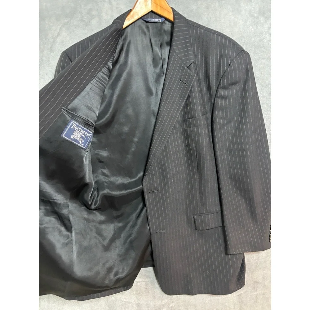Vintage Burberrys Blazer Men's Sport Coat Pinstripe Classic Blazer USA 44R